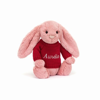 Jellycat Bashful Petal Bunny with Red Jumper New Zealand | SVDBC2809